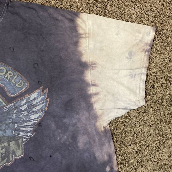 1984 Van Halen Grunge T Shirt Tour of The World Concert 80s Customized Band O/S - Picture 4 of 11